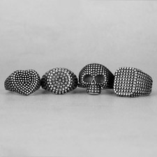 Silver Steel Black Spot Retro