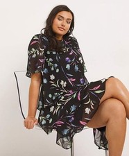 Joanna Hope Tiered Layer Printed Dress Size 24 New with Tags RRP £75