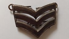 Army Sergeants Chevron Insignia Rank Stripes Metal Badge 3Lugs 20mm Antique Org