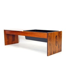 Retro Vintage Danish Modern Rosewood Planter Coffee Table Side TV Stand 60s 70s