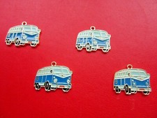 4 x CAMPER VAN MINI BUS CHARMS