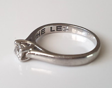 Certified LEO Platinum 0.27 Carat Diamond Solitaire Engagement Ring -Size i