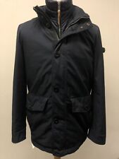 STRELLSON MENS' WATER-REPELLENT JACKET NAVY SIZE 40 HOODED  MINT CONDITION