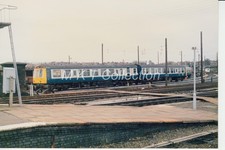 Rail Photo DMU E54043 53044 stabled in carriage sidings @ Shrewsbury 20/2/88