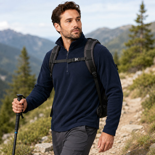 Tribe mens thompson half - thompson, zip