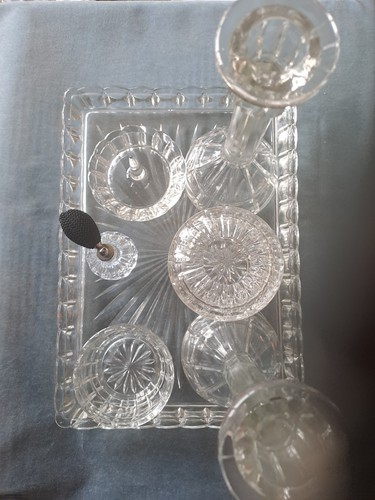 Glass vanity set scent - vanity,