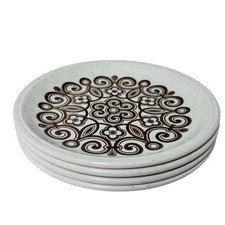 Vintage Biltons Celtic Rose Side Plate x4 Plates Brown Speckled Round Ceramic
