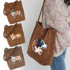 Women Corduroy Tote Handbag