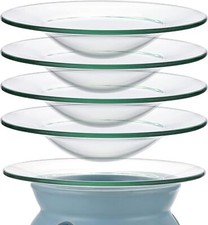 2/4/6 Replacement Glass Oil Burner Wax Melt Dish Spare Bowl Home Fragrance 10CM