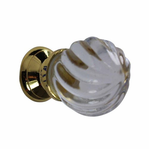 Cabinet knob clear glass - knob, 1"