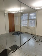 Glass Partition 100cm  X 270cm £30 Each over 40 sheets