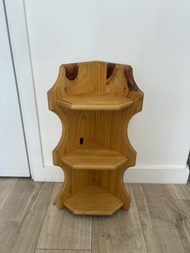 Solid pine corner wall - shelf, 3