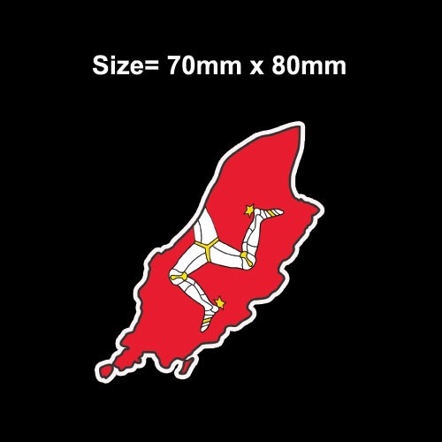 Isle man map flag sticker - map,
