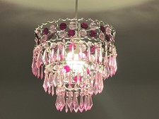 childrens pendant chandelier pink and purple