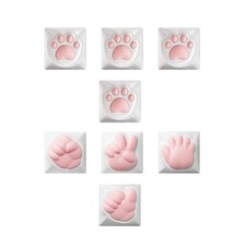 4pcs Cute and Functional Cat Paw Keycap Computer Keyboards Keycaps Accessories