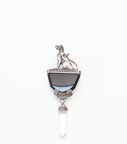 Art deco panther brooch - art, 925