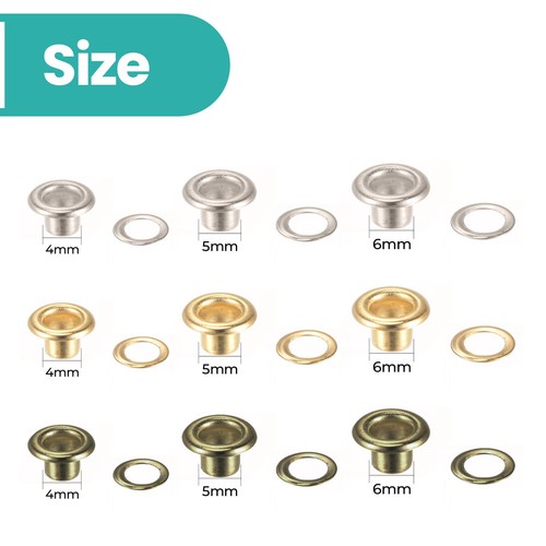 Brass eyelets with - eyelets, 4mm