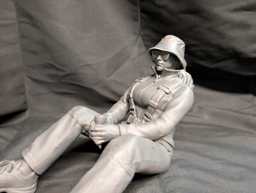 Full body female glider pilot - female,