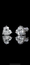 2carat Heart Shaped Stud Lab