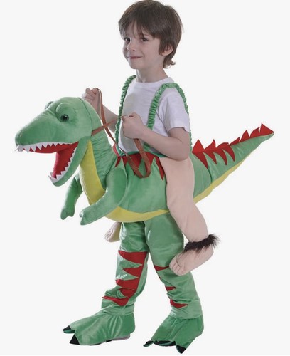 Riding dinosaur costume - dinosaur,