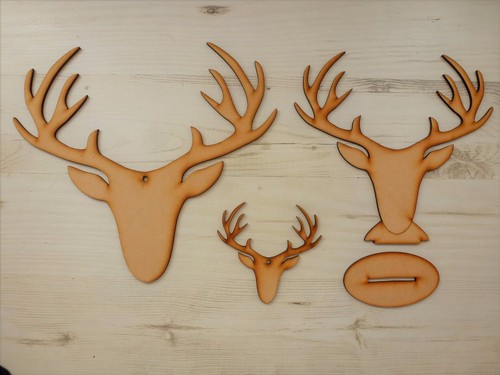 Deer stag head antlers - /,