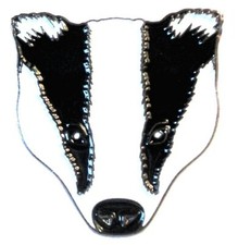 Badger Head Metal Enamel Pin