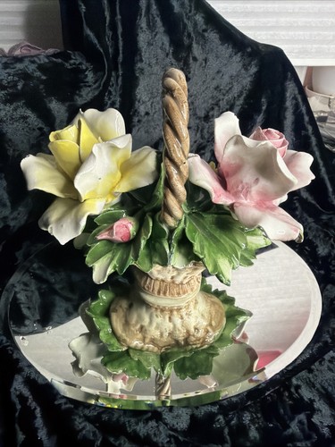 Vintage capodimonte floral - capodimonte,