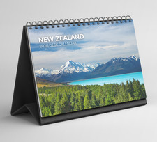 New Zealand Desk Calendar 2026-2027: Standing Flip Desktop Calendar