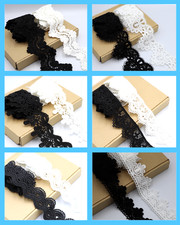 Synthetic Lace Trim 1M Black