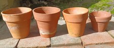 x 4 Vintage Terracotta Plant