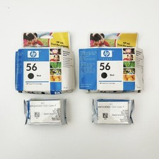 Pair of Genuine HP 56 BLACK