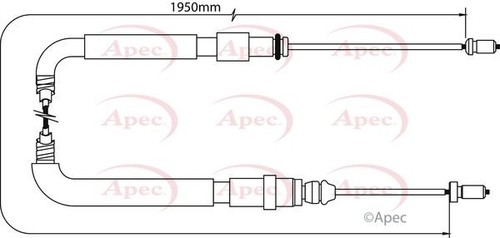 Apec rear brake cable - apec,