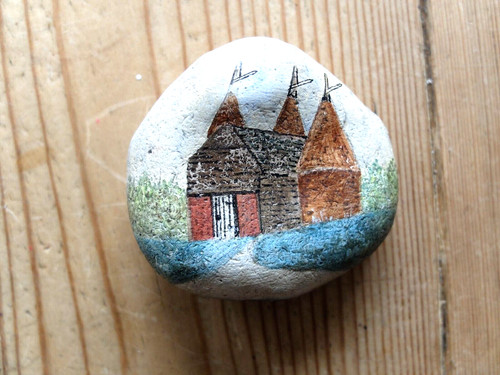 Kent oast house painted - , on