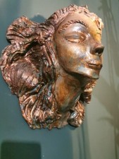 Ceramic Raku Wall Art Female