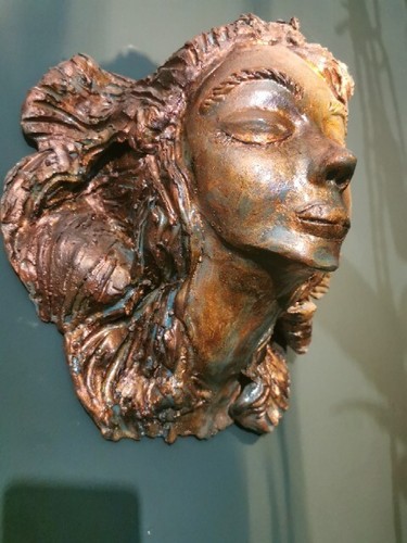 Ceramic raku wall art - ceramic,
