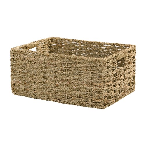 Handwoven seagrass storage - seagrass,