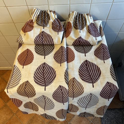 Dunelm leaf patt curtains - dunelm,
