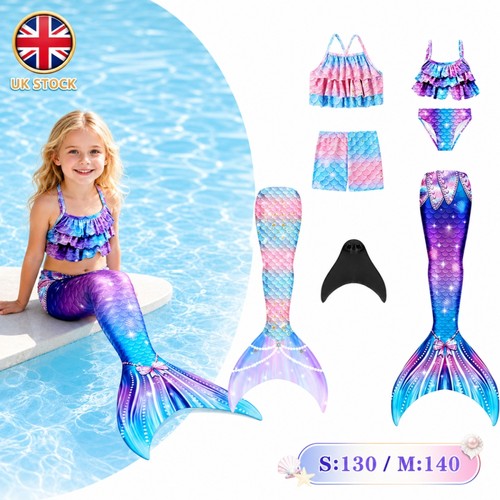 Kids mermaid tail with monofin - kids,