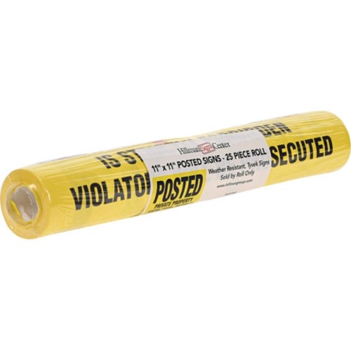 Posted private property - property, tyvek