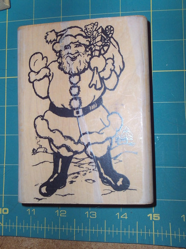 Father christmas rubber stamp - rubber,