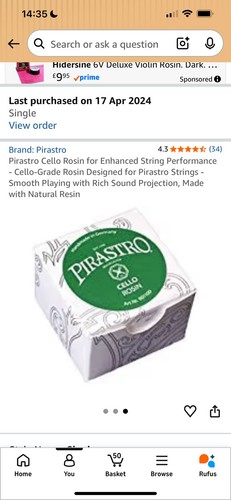 Pirastro p9011 cello rosin - pirastro,