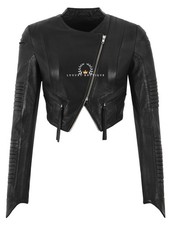 Women's Cropped Leather Jacket