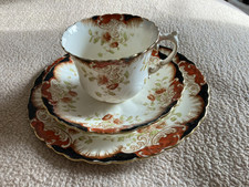 Ainsley ‘Imari’ Pattern Antique Bone China Tea Cup, Saucer And Tea Plate