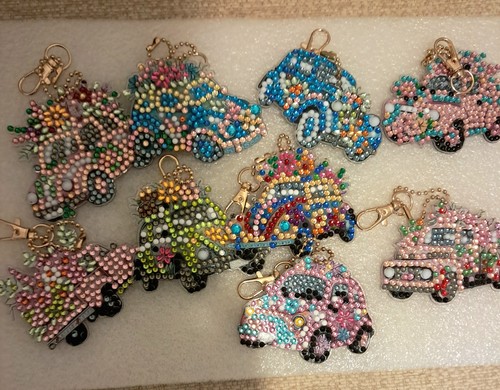Sparkly colourful car design - colourful,