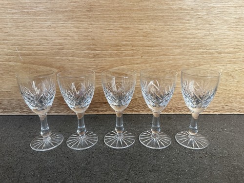 Cut glass sherry glasses - glass,