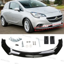 For Vauxhall Corsa X82 Front Bumper Lip Splitter Spoiler GLOSS BLACK  FAST FREE