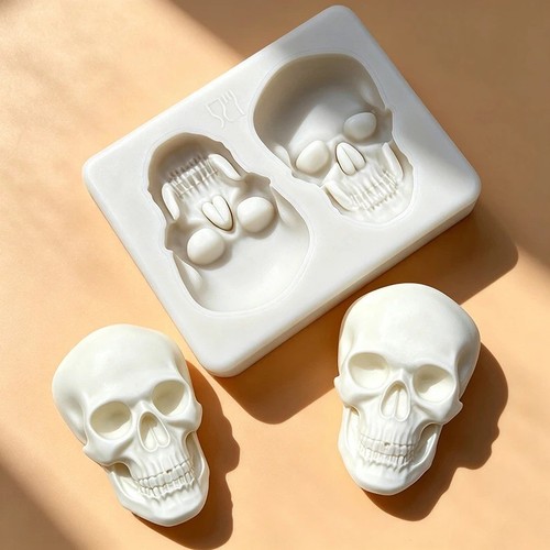 Skull halloween silicone cake - skull,