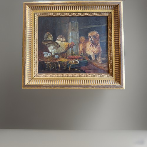 Antique oil painting an - antique, “an