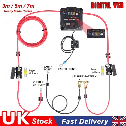 Split charge battery relay - charge, kit
