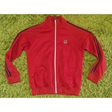 Vintage red men's Fred Perry classic track tracksuit top size large L